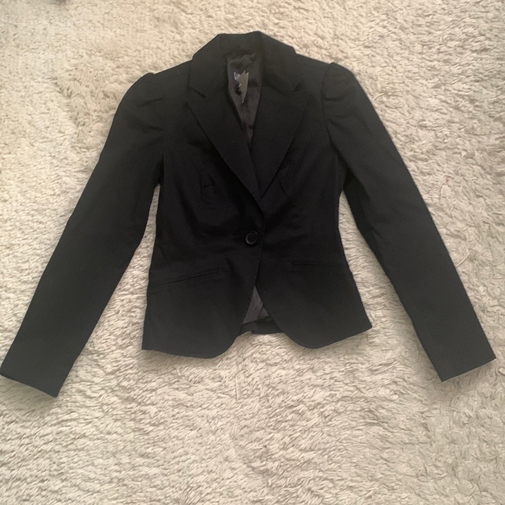 Y2K GAP Black Puff Sleeve Cotton Blazer